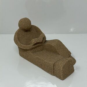 Artisans du Sable Modernist Sand Sculpture Figure reading book